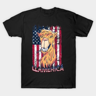 Llamerica funny llama funny alpaca america T-Shirt